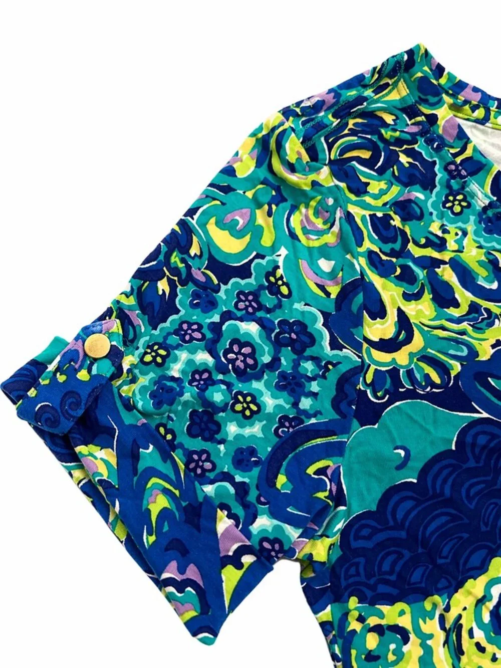 Philosophy Aqua Peacock Print Dress Knee Length S M L XL NWT - Picture 4 of 9